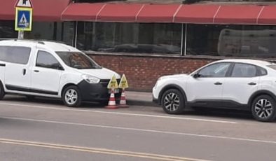 Kaldırım değil Esnaf kondu!