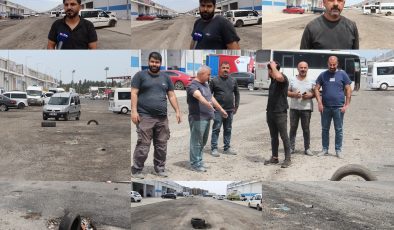 Sanayi esnafından bozuk yollara tepki