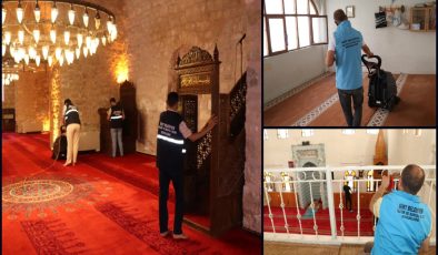 Siirt’te camiler Kurban Bayramı’na temizlikle hazırlanıyor