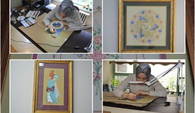 Tezhip ustası, köklerinden beslenerek sanatını geleceğe aktarıyor