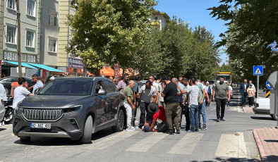Hafif ticari araç ile motosiklet çarpıştı: 1 yaralı
