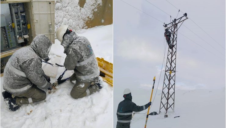 Kar yağışı nedeniyle 6 ilde elektrik arıza çalışmaları sürüyor