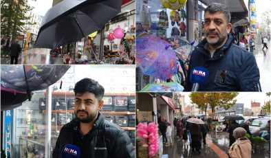Yağışlar esnafın yüzünü güldürdü: Şemsiye satışlarında artış