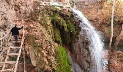 Mardin’in saklı cenneti Yardere Şelalesi’nden sonbaharda kartpostallık görüntüler
