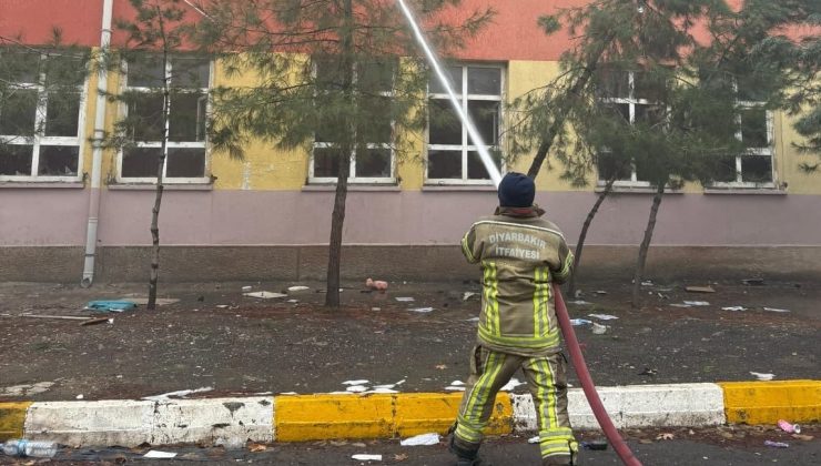 Diyarbakır’da Boşaltılan Ortaokulda Yangın: Uçucu Madde İddiası