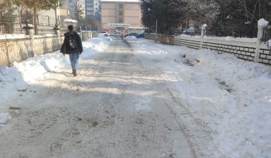 Bağlar’da Çocuklar Kayarak Okula Gitmek Zorunda Kalıyor