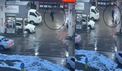 Diyarbakır’da Akaryakıt İstasyonunda Korku Dolu Anlar