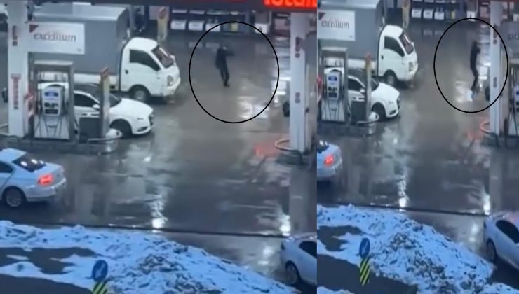 Diyarbakır’da Akaryakıt İstasyonunda Korku Dolu Anlar