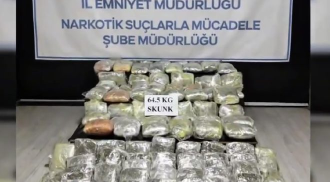 Hakkari’de narkotik operasyonu: 64,5 kilogram uyuşturucu ele geçirildi