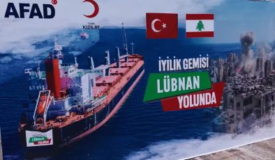 Mersin’den Lübnan’a 730 tonluk insani yardım sevkiyatı yapıldı