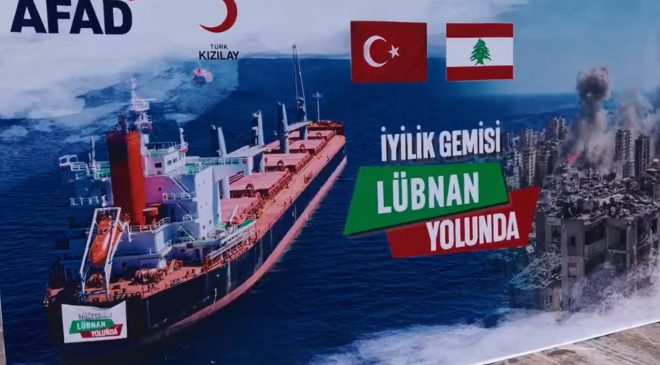 Mersin’den Lübnan’a 730 tonluk insani yardım sevkiyatı yapıldı