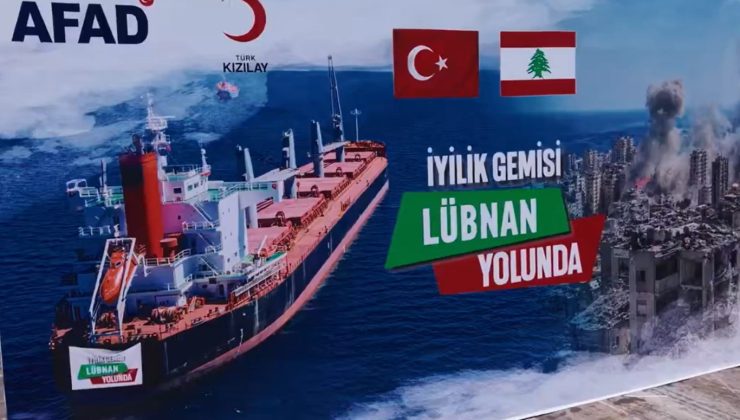 Mersin’den Lübnan’a 730 tonluk insani yardım sevkiyatı yapıldı