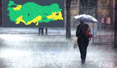 21 il için sarı kodlu uyarı