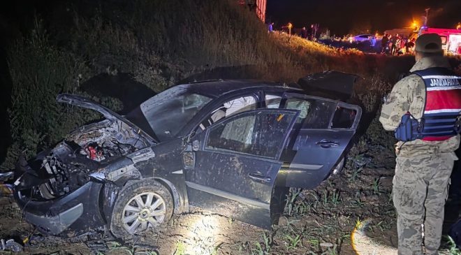 Batman’da şarampole yuvarlanan otomobilde 4 yaralı
