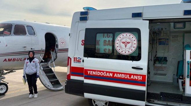 70 günlük bebek ambulans uçakla Ankara’ya sevk edildi