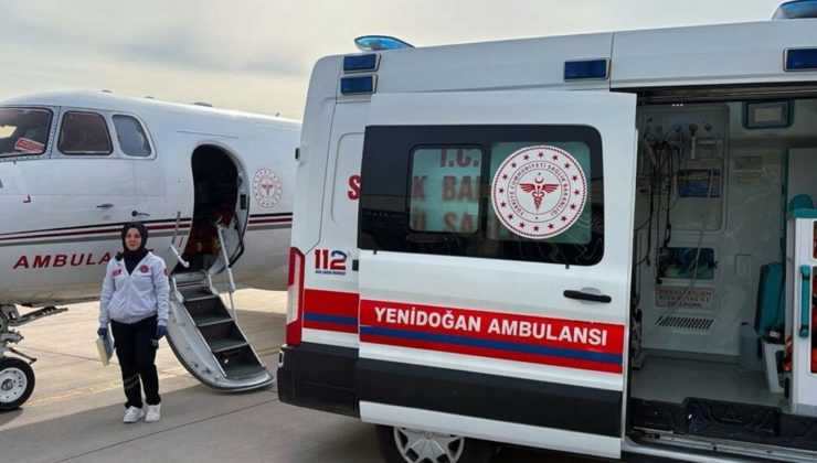 70 günlük bebek ambulans uçakla Ankara’ya sevk edildi