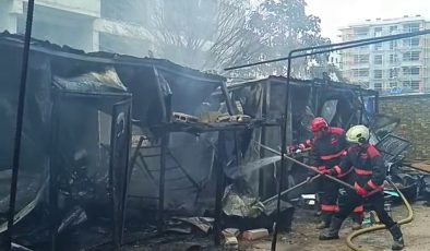 Malatya’da işçilerin kaldığı konteynerlerde yangın