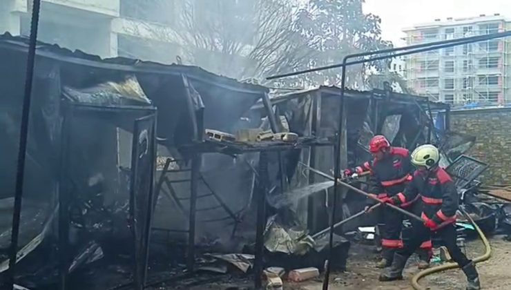 Malatya’da işçilerin kaldığı konteynerlerde yangın