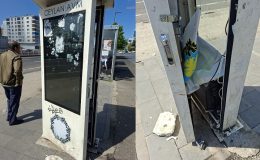 Diyarbakır’da AVM Önündeki Akıllı Durak Talana Döndü