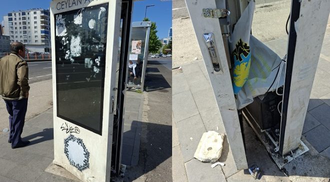 Diyarbakır’da AVM Önündeki Akıllı Durak Talana Döndü