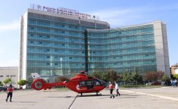 Malatya’da aniden fenalaşan hasta için ambulans helikopter devreye girdi