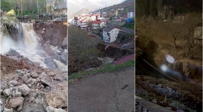 Şırnak’ta yağışlardan sonra dereler taştı, evleri ve köprüleri yıktı