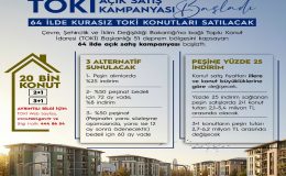 TOKİ 64 ilde 20 bin konutu satışa sunacak