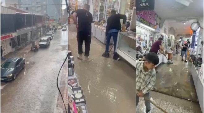 Doğubayazıt’ta sağanak sonrası sel meydana geldi