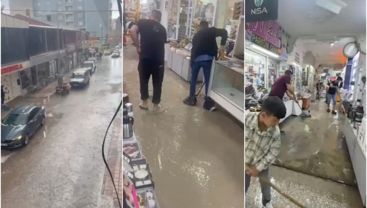 Doğubayazıt’ta sağanak sonrası sel meydana geldi
