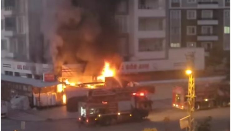 Malatya’da bir AVM’de korkutan yangın