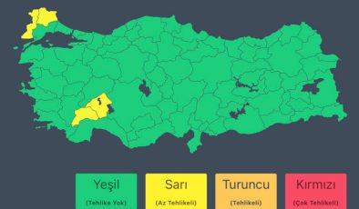 İçişleri Bakanlığı, 4 şehri “sarı” kodla uyardı