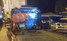 ‘Dur’ ihtarına uymayan motosiklet sürücüsü yakalandı