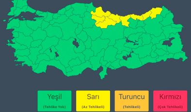 İçişleri Bakanlığı’ndan 8 il için kuvvetli yağış uyarısı