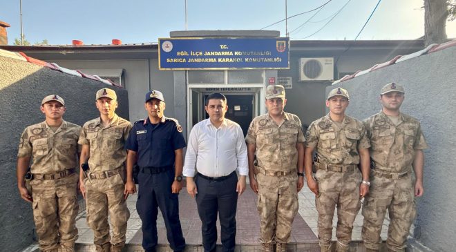 Eğil Kaymakamı Murat Çürük’ten Sarıca Jandarma Karakolu’na Ziyaret