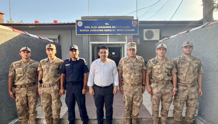Eğil Kaymakamı Murat Çürük’ten Sarıca Jandarma Karakolu’na Ziyaret