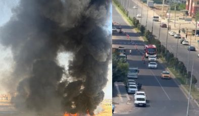 75 Metrelik Yol’da yükselen duman paniğe neden oldu