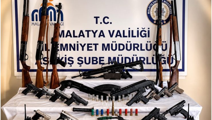 Malatya’da silah teşhirine operasyon: 56 şüpheli yakalandı