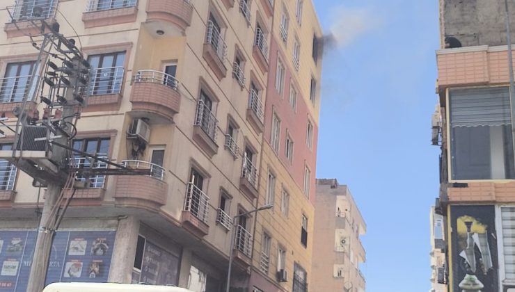 Mardin’de binanın 7’inci katında yangın paniği