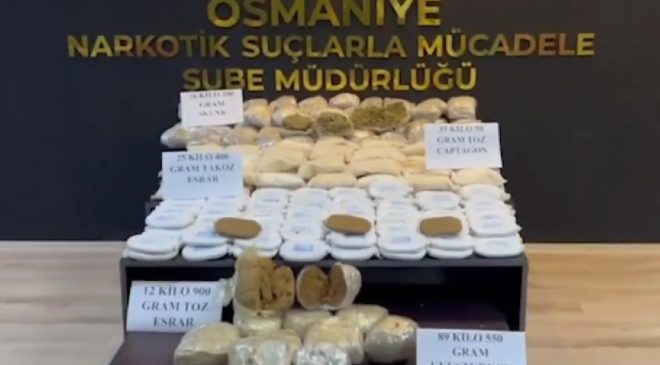 Osmaniye’de 89 kilo uyuşturucu ele geçirildi