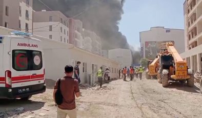 TOKİ rezerv alanındaki konteyner yangını konutlara da sıçradı