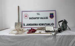Gaziantep’te kaçak kazı yapan 5 şüpheli suçüstü yakalandı