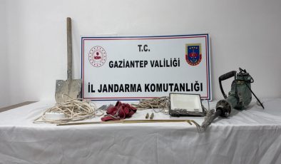 Gaziantep’te kaçak kazı yapan 5 şüpheli suçüstü yakalandı