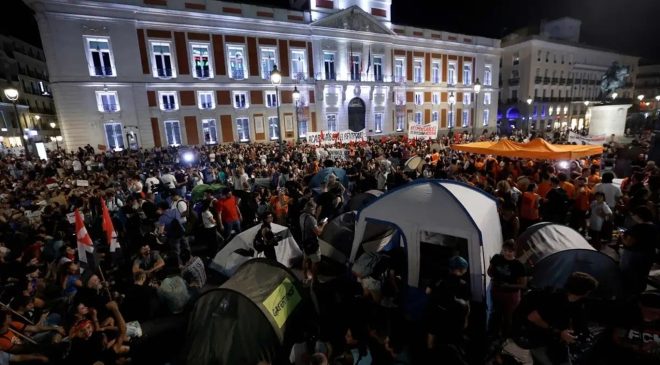 Konut krizi protestocuları Madrid’de çadır kampı kurdu