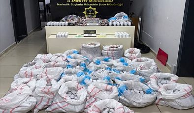 Mersin’de panelvandan 256 bin 900 sentetik hap çıktı: 4 gözaltı