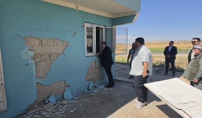 Şanlıurfa’da depremden etkilenen mahallede incelemeler yapıldı
