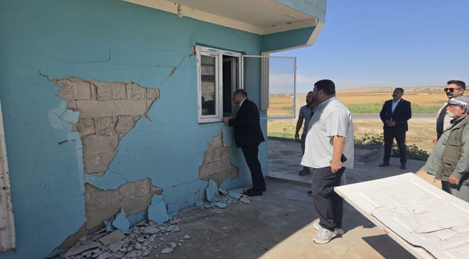Şanlıurfa’da depremden etkilenen mahallede incelemeler yapıldı