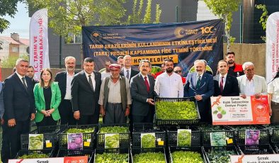 Şırnak’ta üreticiye fide ve çoban çantası desteği
