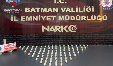 Uyuşturucuyu sindirim sisteminde taşıyordu, Batman’da yakalandı