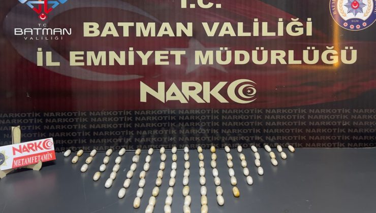 Uyuşturucuyu sindirim sisteminde taşıyordu, Batman’da yakalandı