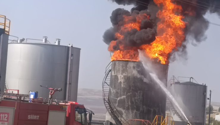 Kurtalan’da petrol depolama sahasında yangın: 2 işçi yaralandı